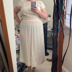 Elizabeth Suzann silk BEL skirt, size large ivory